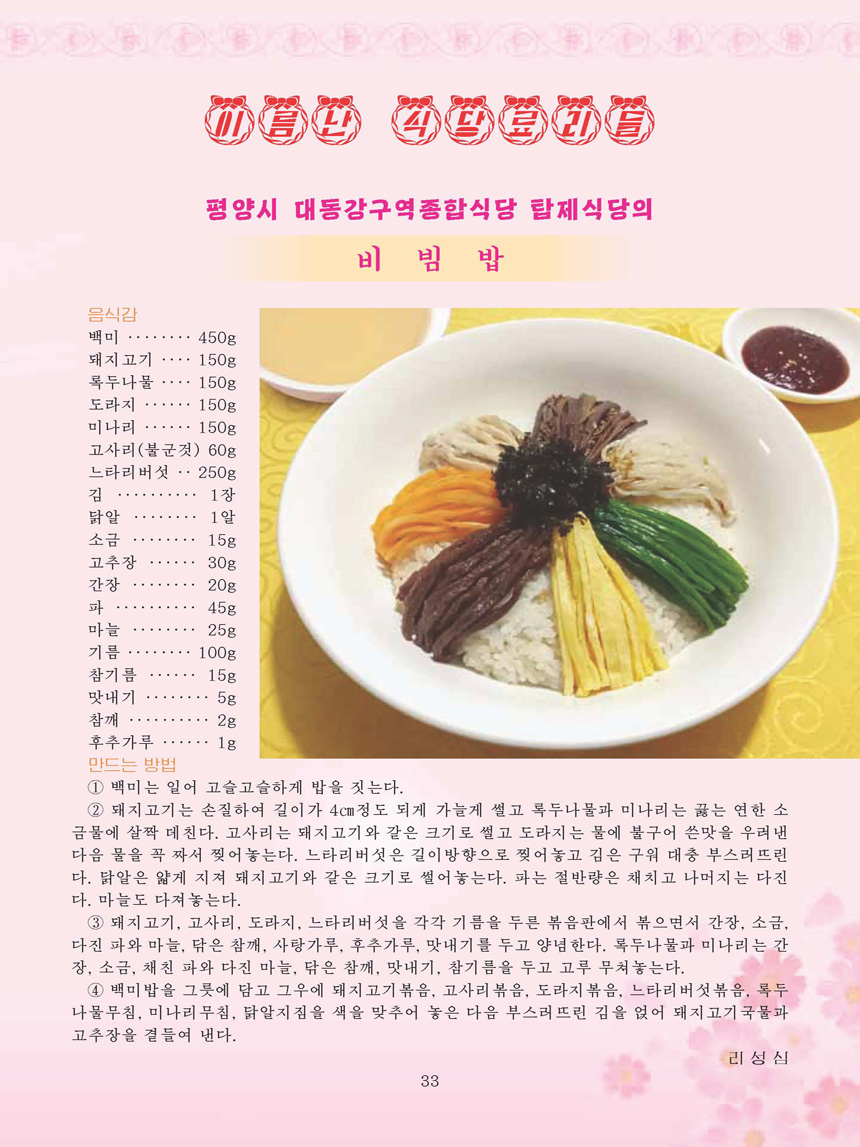 Korean Dishes (No. 4, 2023)