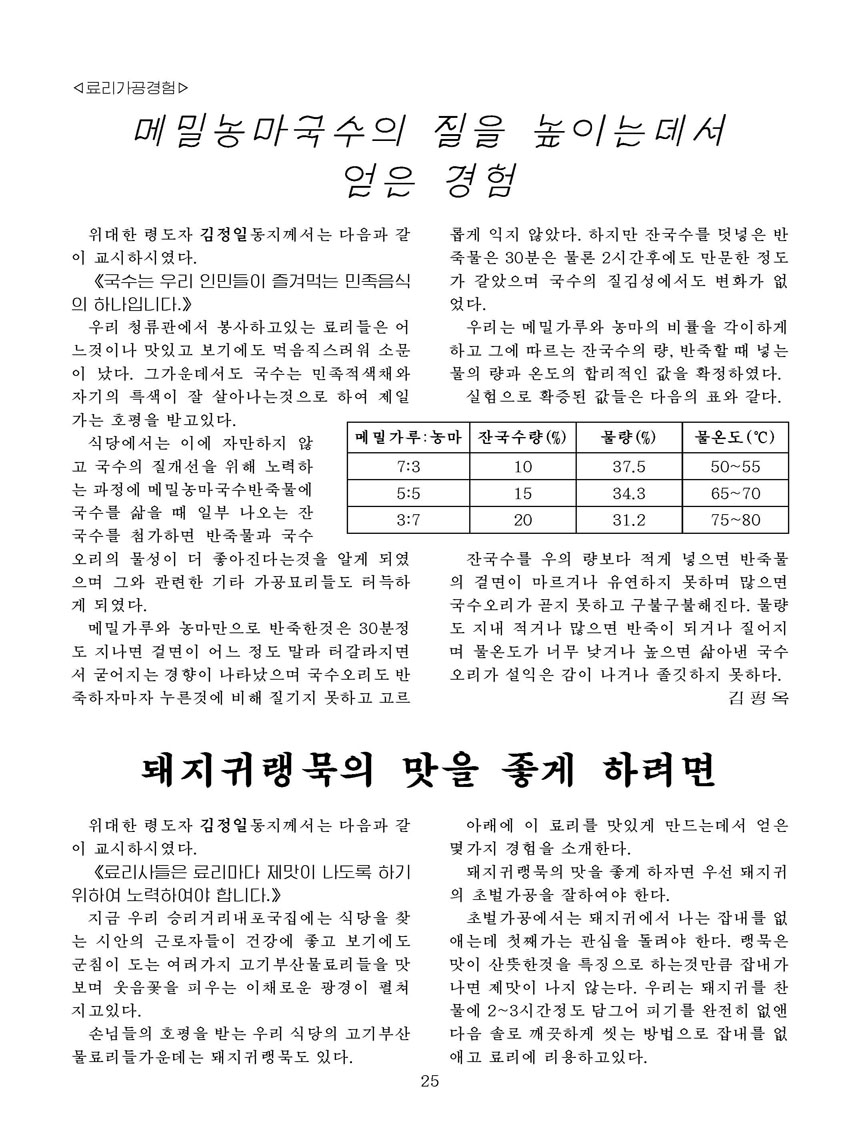 잡지《조선료리》(2023.2호)