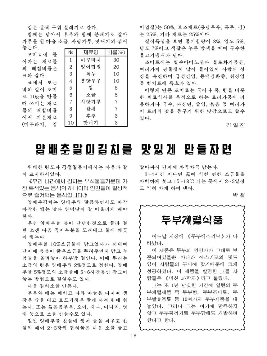 잡지《조선료리》(2024.4호)